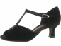 Preview: Schwarze Latein-Sandalette aus Velourleder.