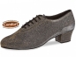 Preview: Schicke, schwarze Schnürschuhe mit weichem Comfort-Fußbett. Niedriger Absatz und den Fuß umschließende Passform machen die Tanzschuhe sehr bequem. Ideal als Trainerschuh.