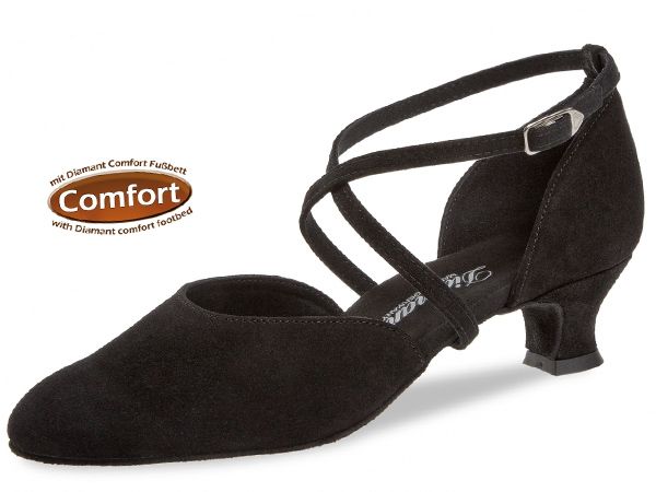 Tanzschuhe mit einem 4,2cm Absatz. Die Schuhe haben eine extra breite Weite.